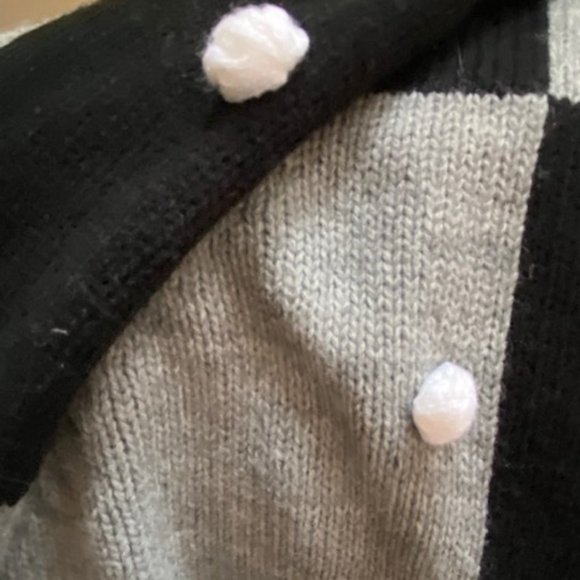 Vintage Karen Scott Snowman Christmas Cardigan Sweater Poodle Collar - Picture 5 of 6